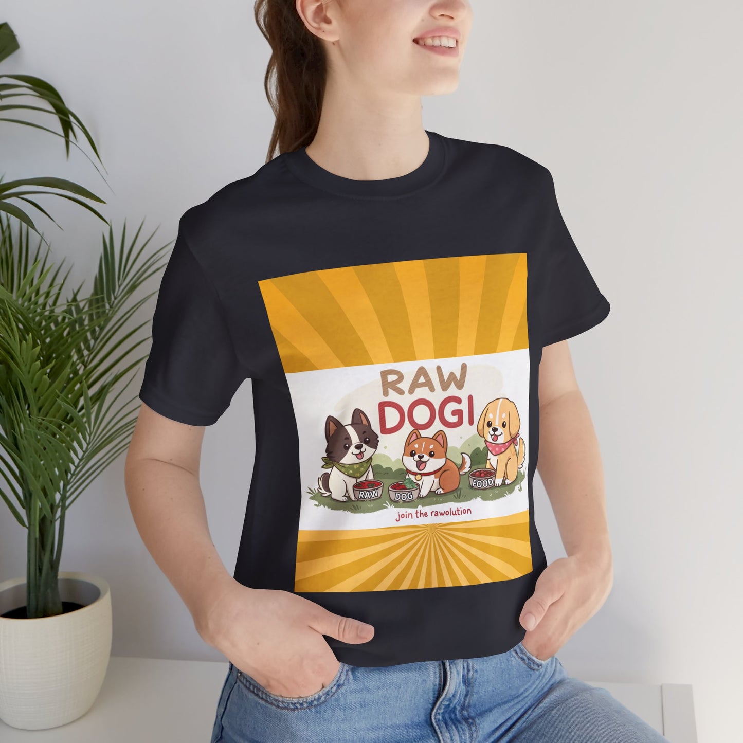 Raw Dogi V2. Tee - Playful Puppies Design