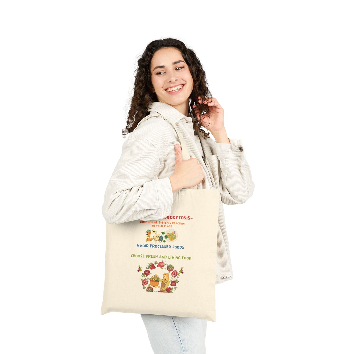 Canvas Tote Bag – Choose Fresh and Living Food | Why Choose Raw Knowledge v1-2