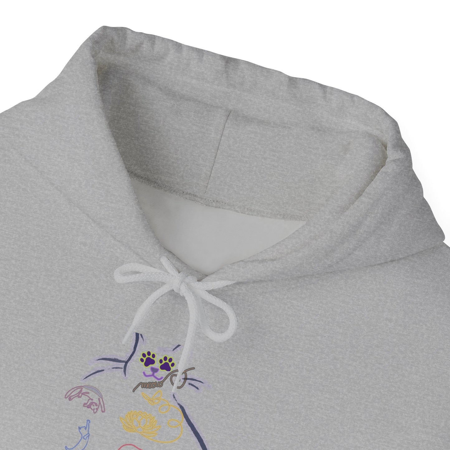 Yogi Kitty V10. Hoodie - Cute Yoga Cat Art