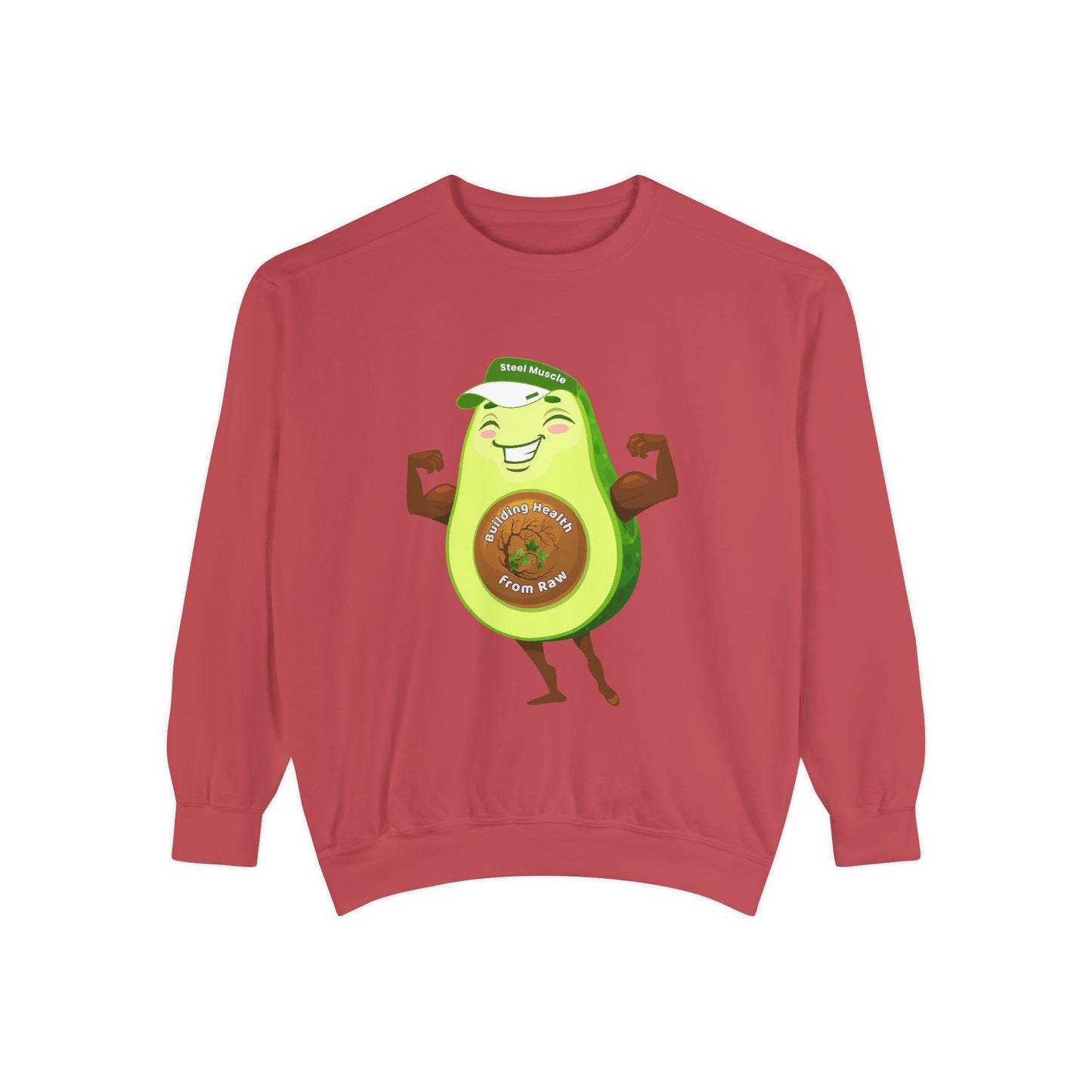 Funny Avocado Sweatshirt | Why Choose Raw Knowledge v3-2 – Cute Unisex Cozy Top for Foodies and Healthy Living