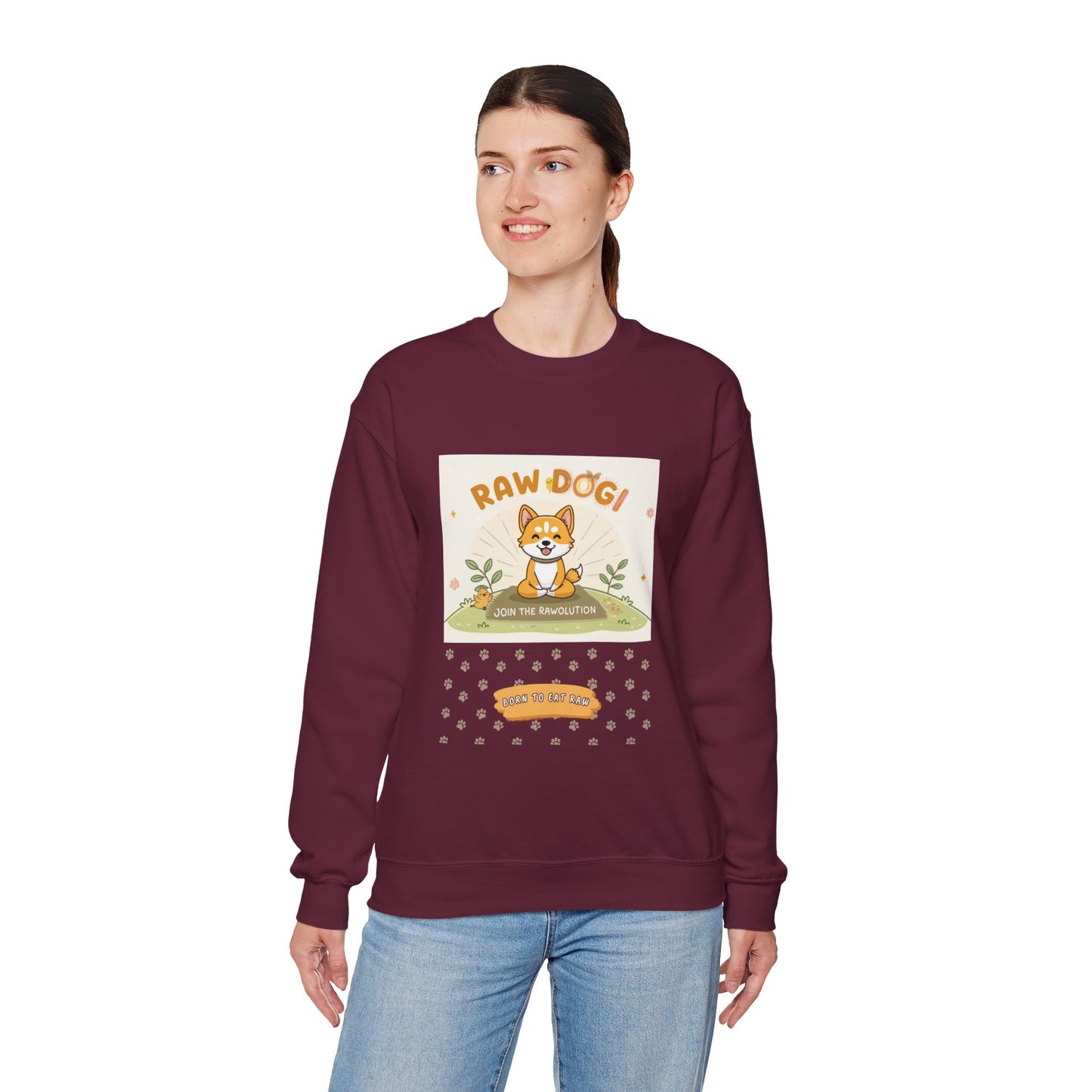 Raw Dogi V1.4.2. Sweatshirt - Playful Vibrant Design