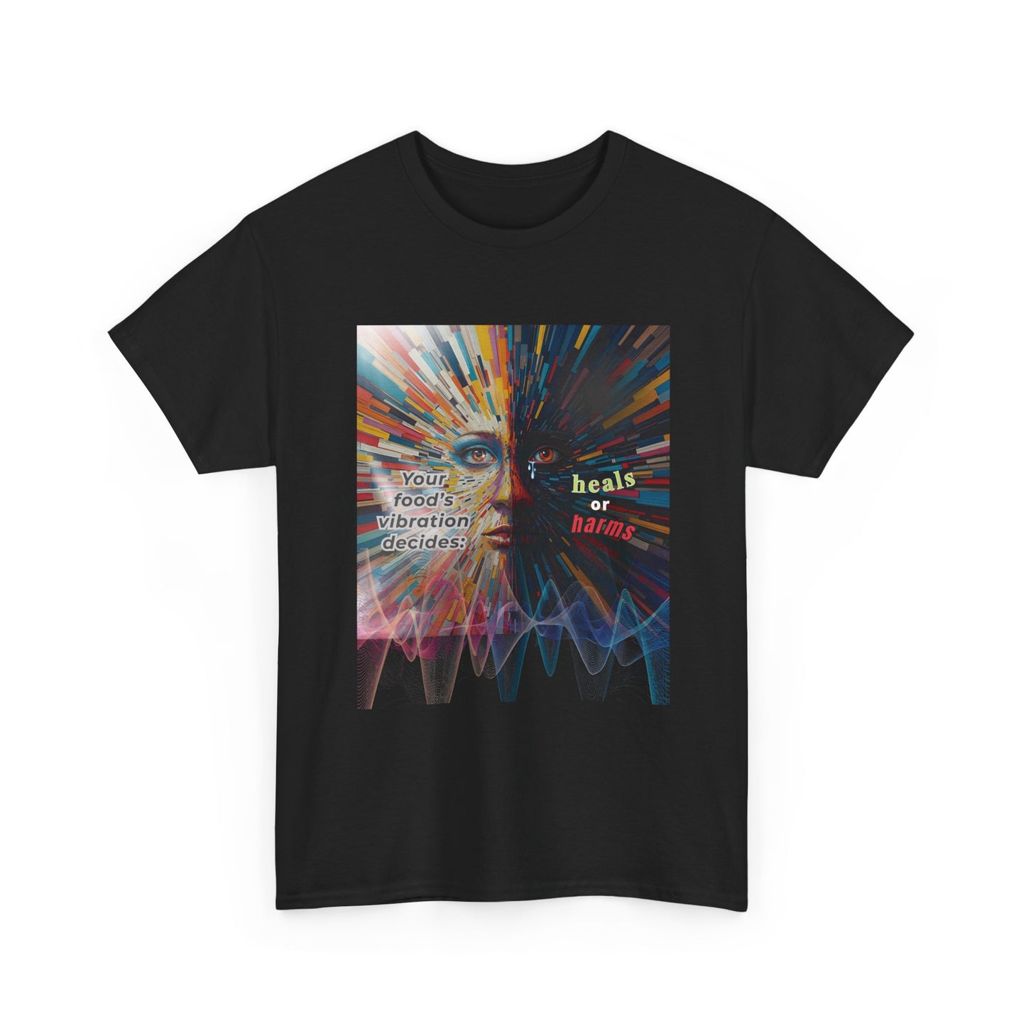 Why Choose Raw Knowledge v65. Tee - Healing vs Harm Food Design