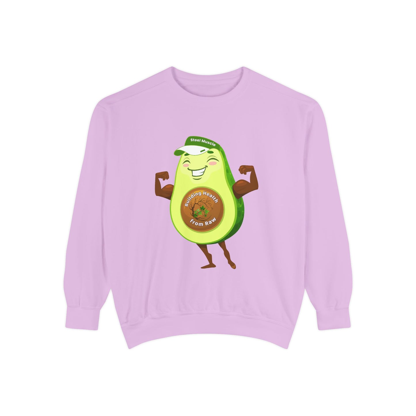 Funny Avocado Sweatshirt | Why Choose Raw Knowledge v3-2 – Cute Unisex Cozy Top for Foodies and Healthy Living