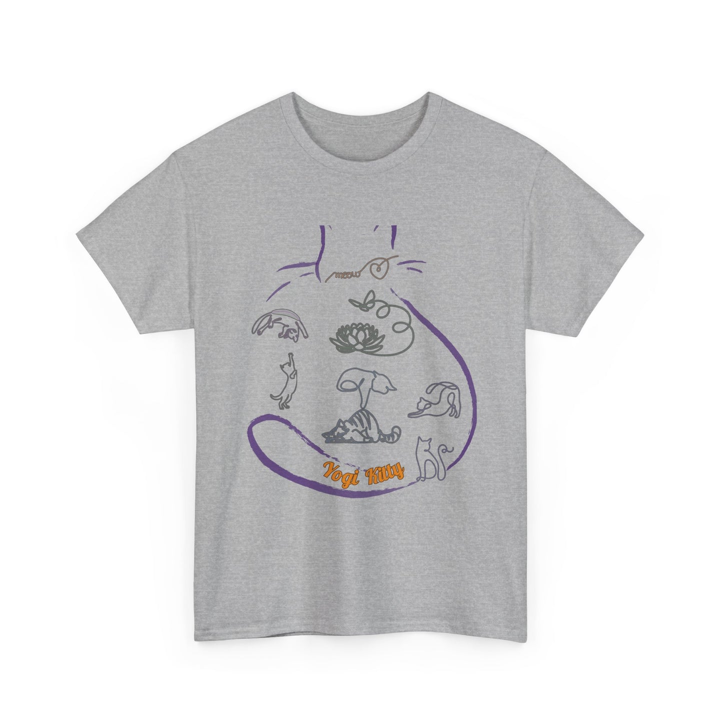 Yogi Kitty V8. Tee - Whimsical Yoga Cat Art