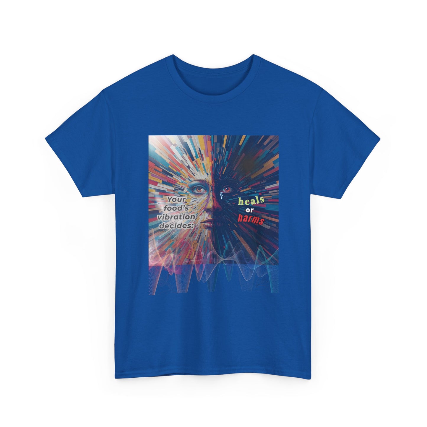 Why Choose Raw Knowledge v65. Tee - Healing vs Harm Food Design