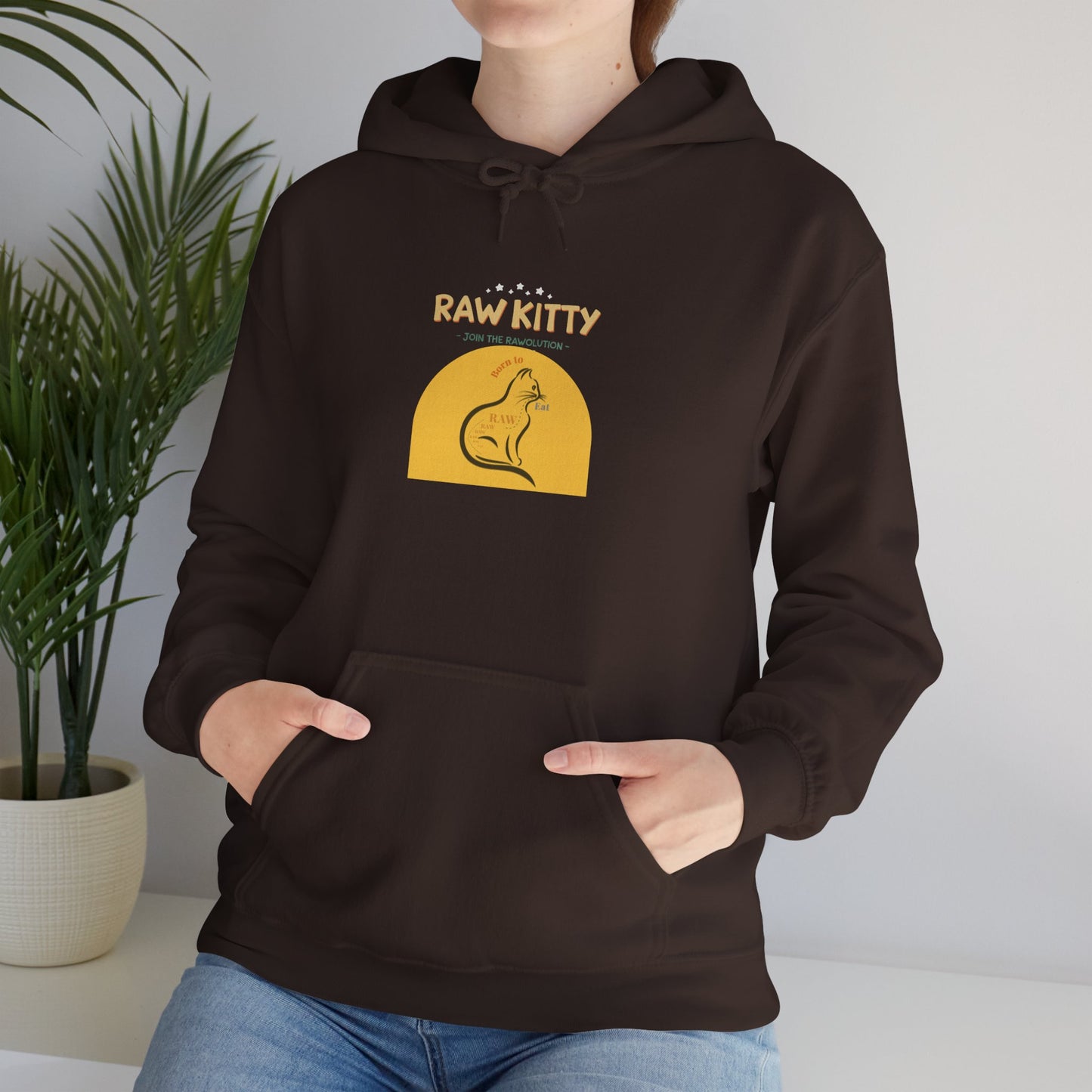 RAW KITTY V2.2 Hoodie - Nature Strength Cat Design