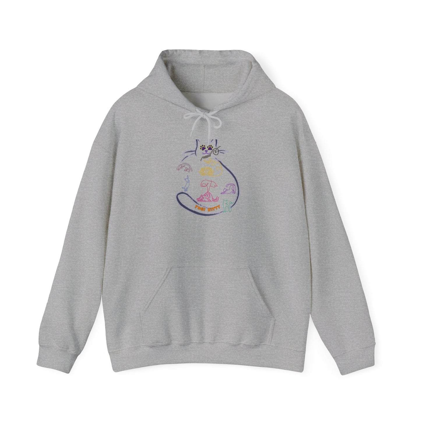 Yogi Kitty V10. Hoodie - Cute Yoga Cat Art