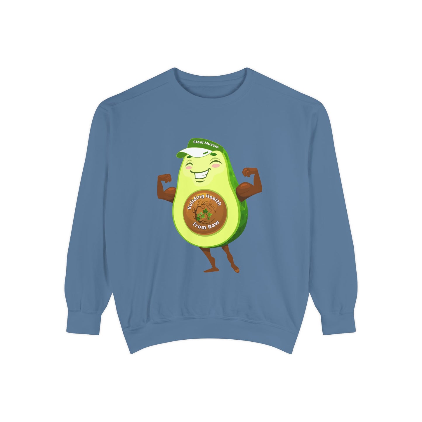 Funny Avocado Sweatshirt | Why Choose Raw Knowledge v3-2 – Cute Unisex Cozy Top for Foodies and Healthy Living