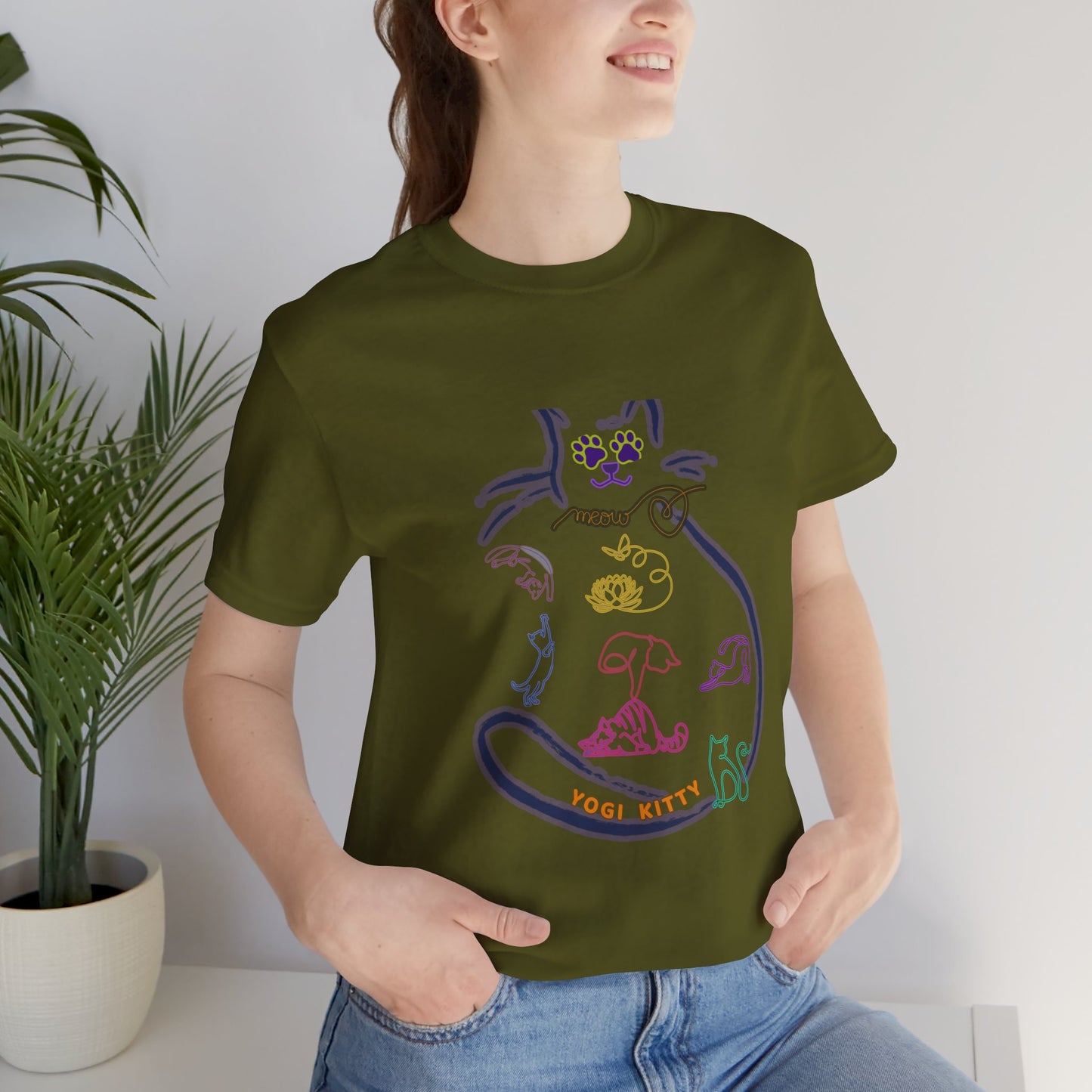 Yogi Kitty V9. Tee - Cute Cat Yoga Shirt