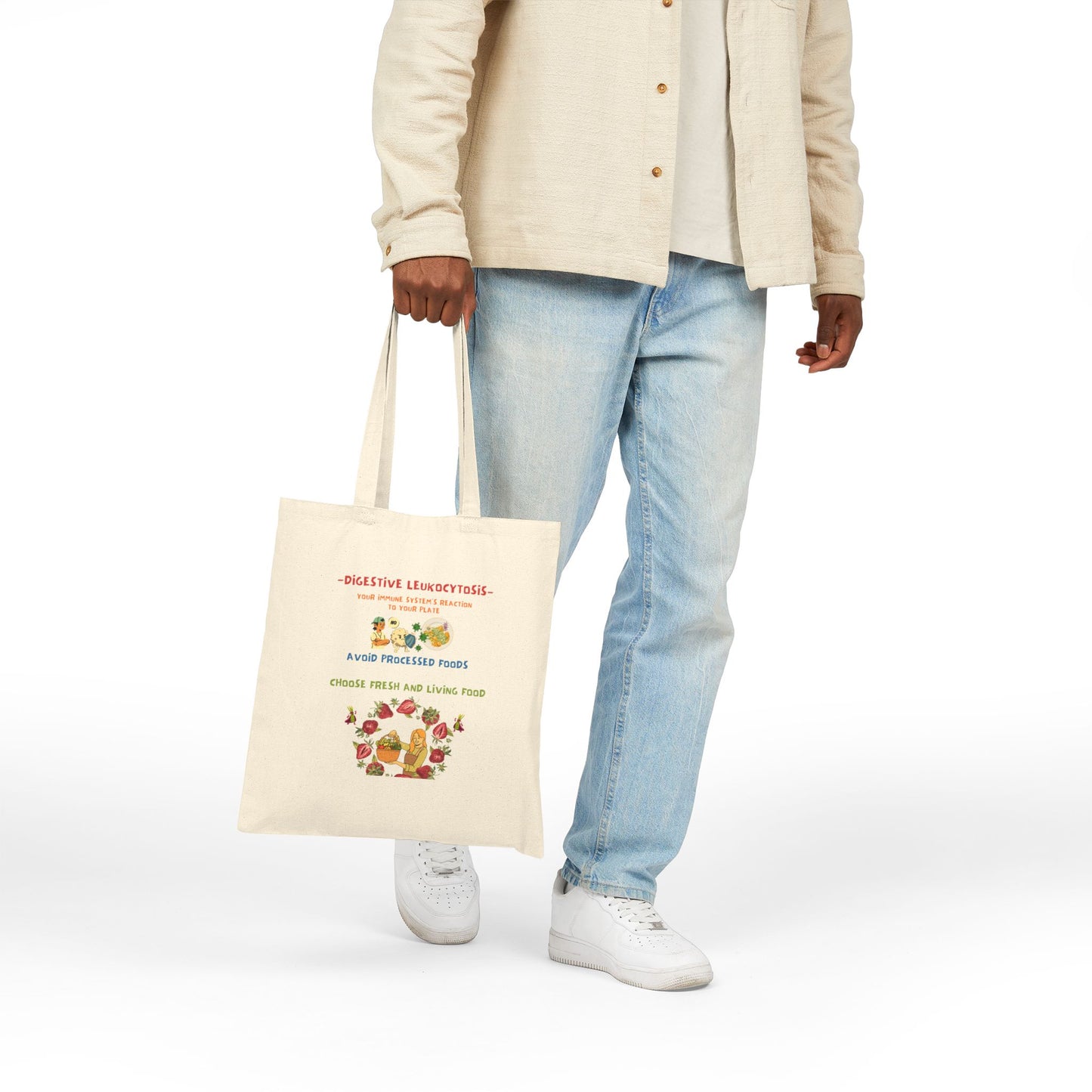 Canvas Tote Bag – Choose Fresh and Living Food | Why Choose Raw Knowledge v1-2