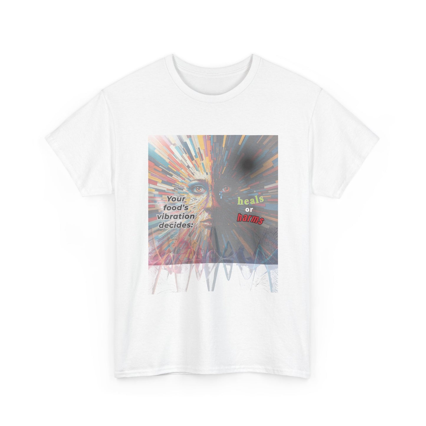 Why Choose Raw Knowledge v65. Tee - Healing vs Harm Food Design