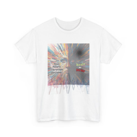 Why Choose Raw Knowledge v65. Tee - Healing vs Harm Food Design