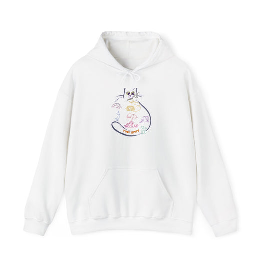 Yogi Kitty V10. Hoodie - Cute Yoga Cat Art