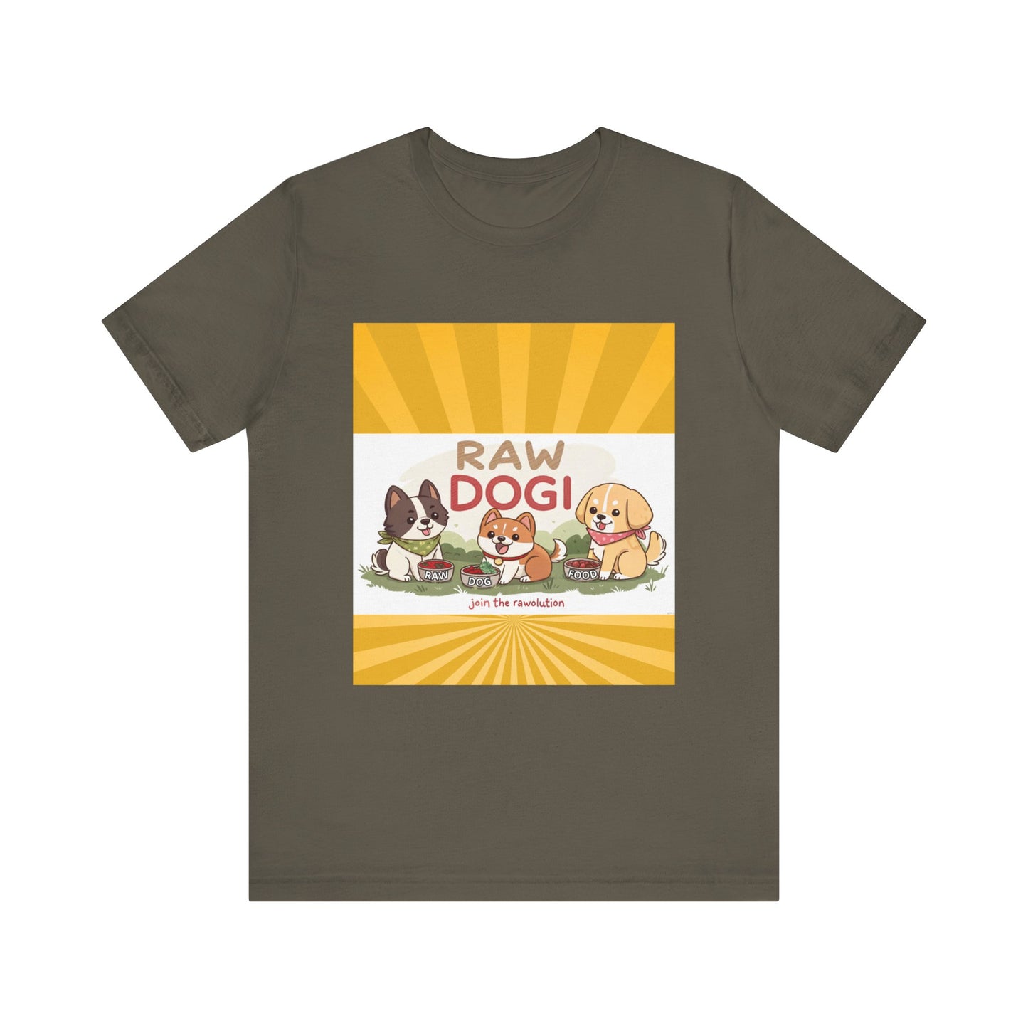 Raw Dogi V2. Tee - Playful Puppies Design