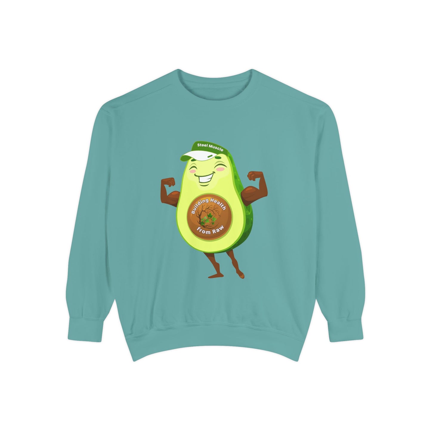 Funny Avocado Sweatshirt | Why Choose Raw Knowledge v3-2 – Cute Unisex Cozy Top for Foodies and Healthy Living