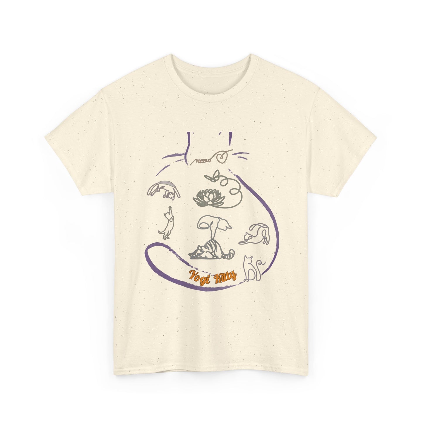 Yogi Kitty V8. Tee - Whimsical Yoga Cat Art
