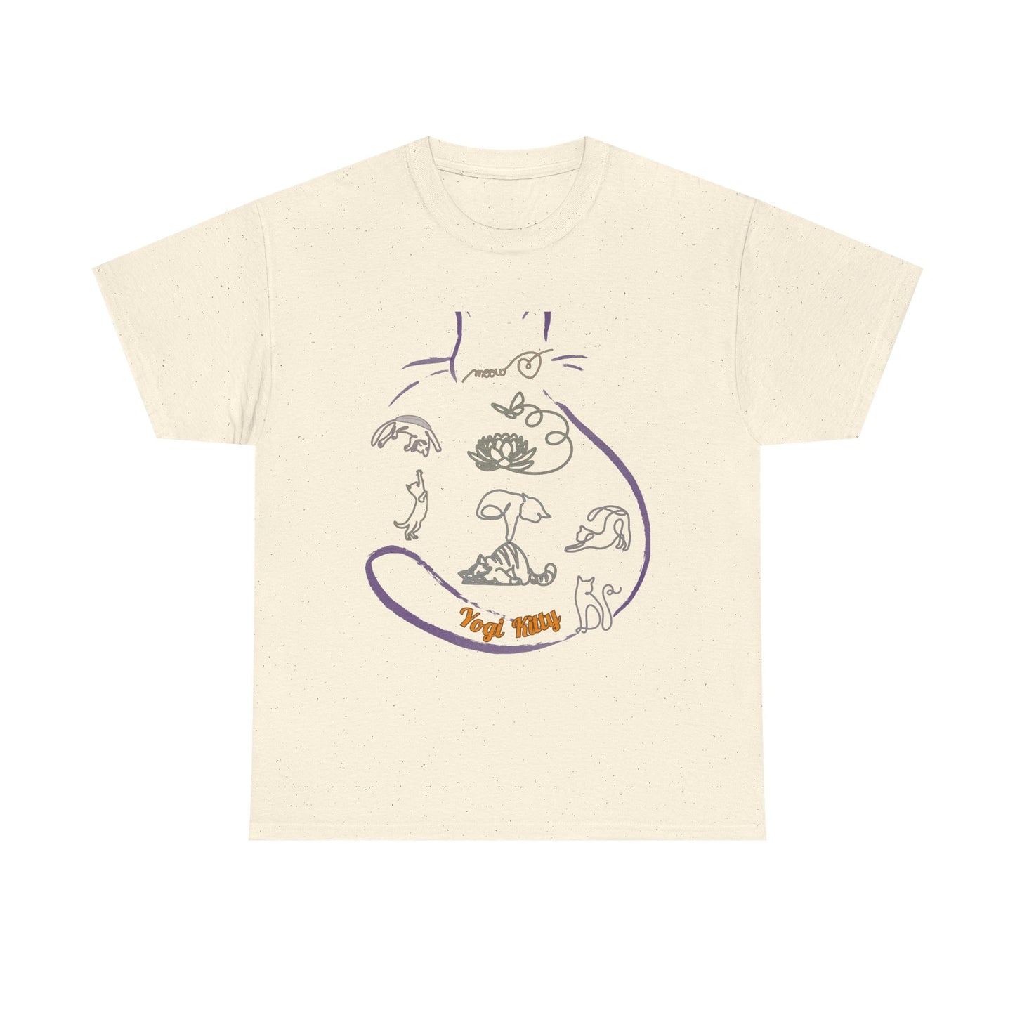 Yogi Kitty V8. Tee - Whimsical Yoga Cat Art