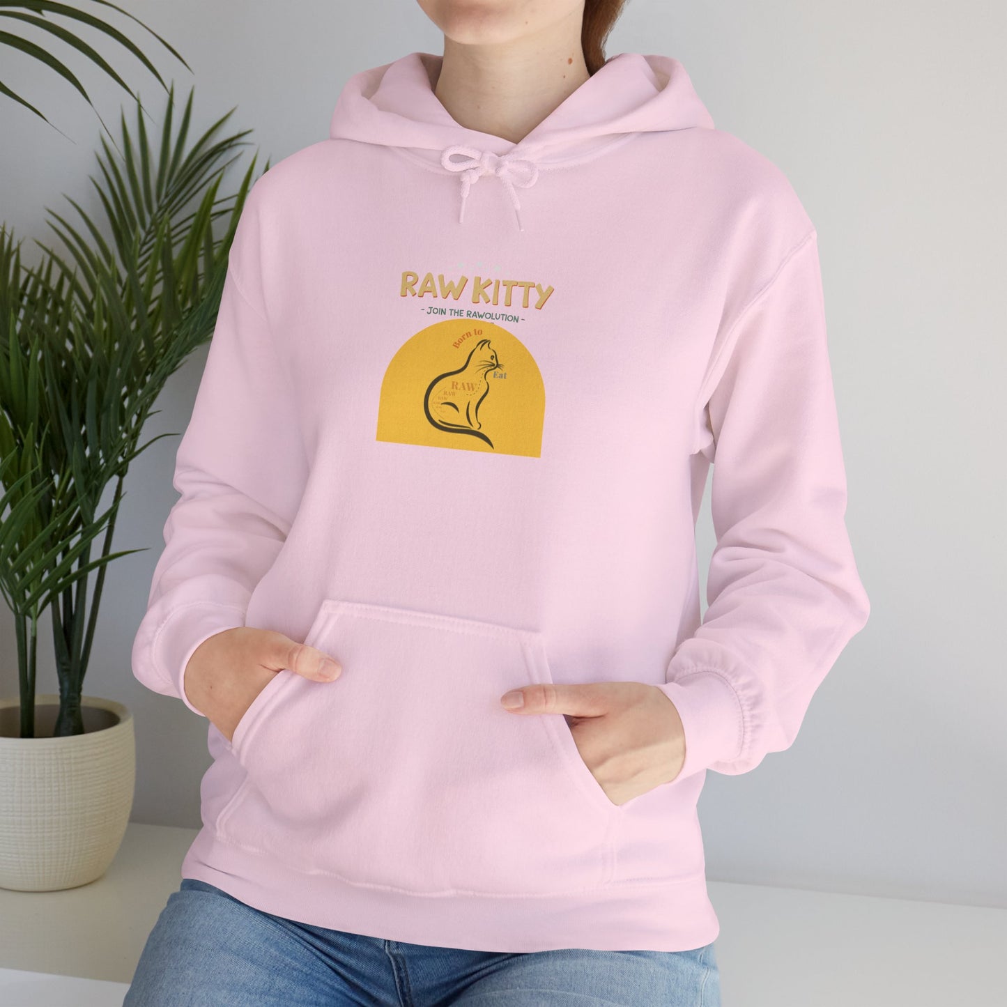 RAW KITTY V2.2 Hoodie - Nature Strength Cat Design