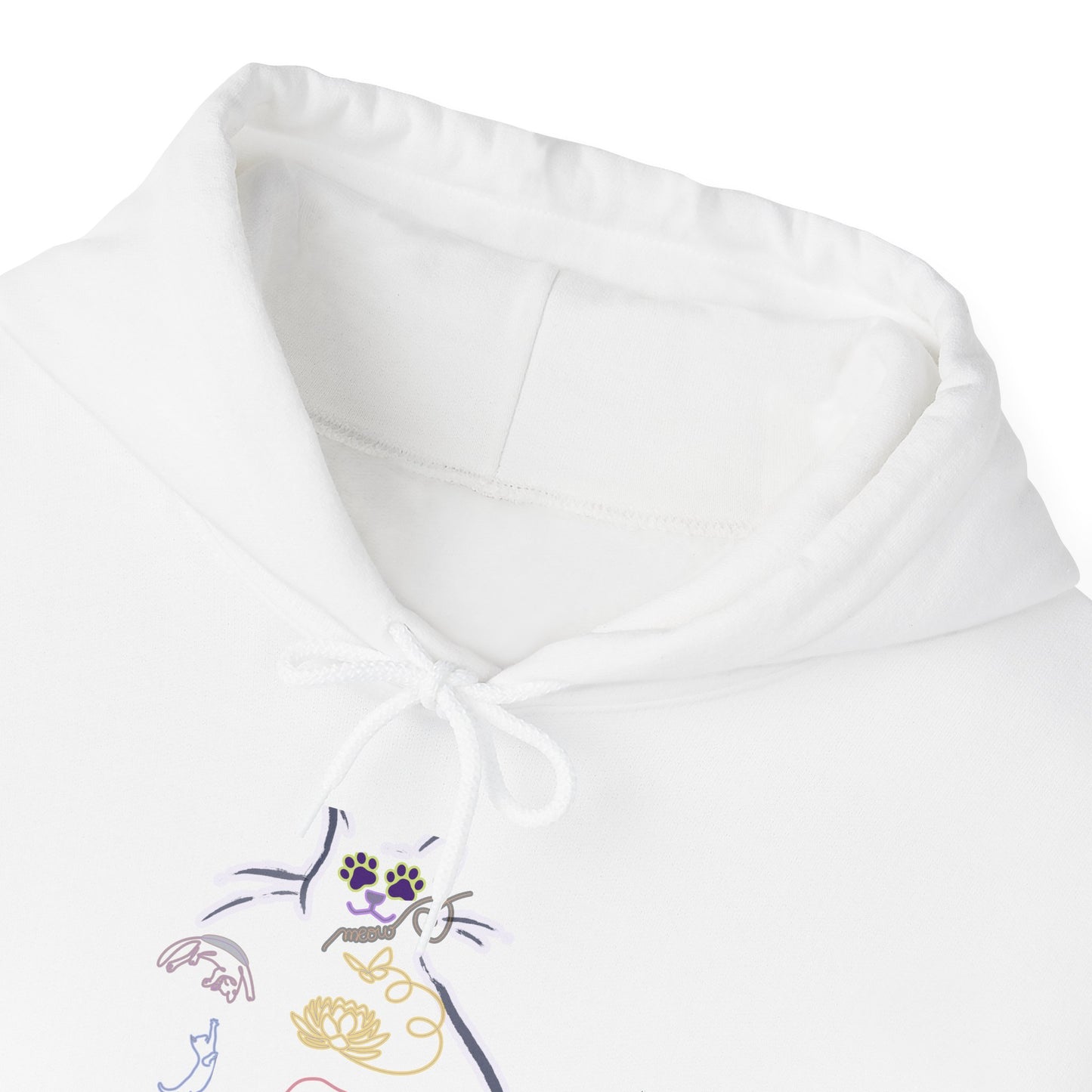 Yogi Kitty V10. Hoodie - Cute Yoga Cat Art