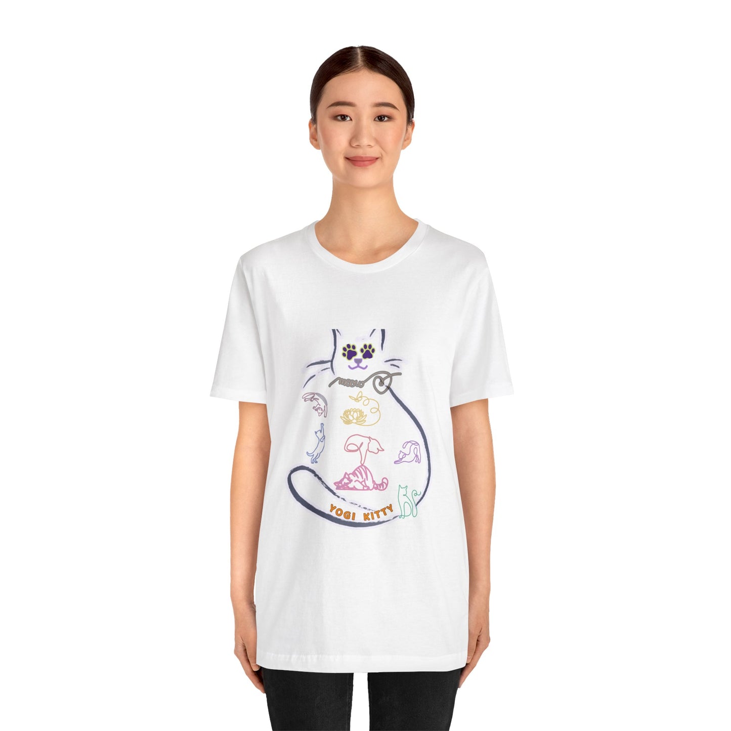 Yogi Kitty V9. Tee - Cute Cat Yoga Shirt