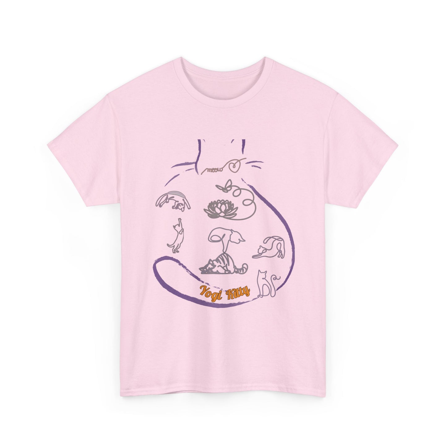 Yogi Kitty V8. Tee - Whimsical Yoga Cat Art