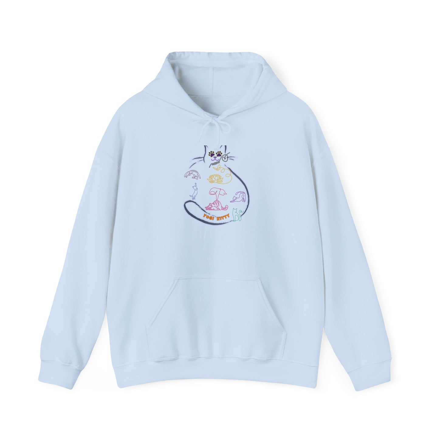 Yogi Kitty V10. Hoodie - Cute Yoga Cat Art