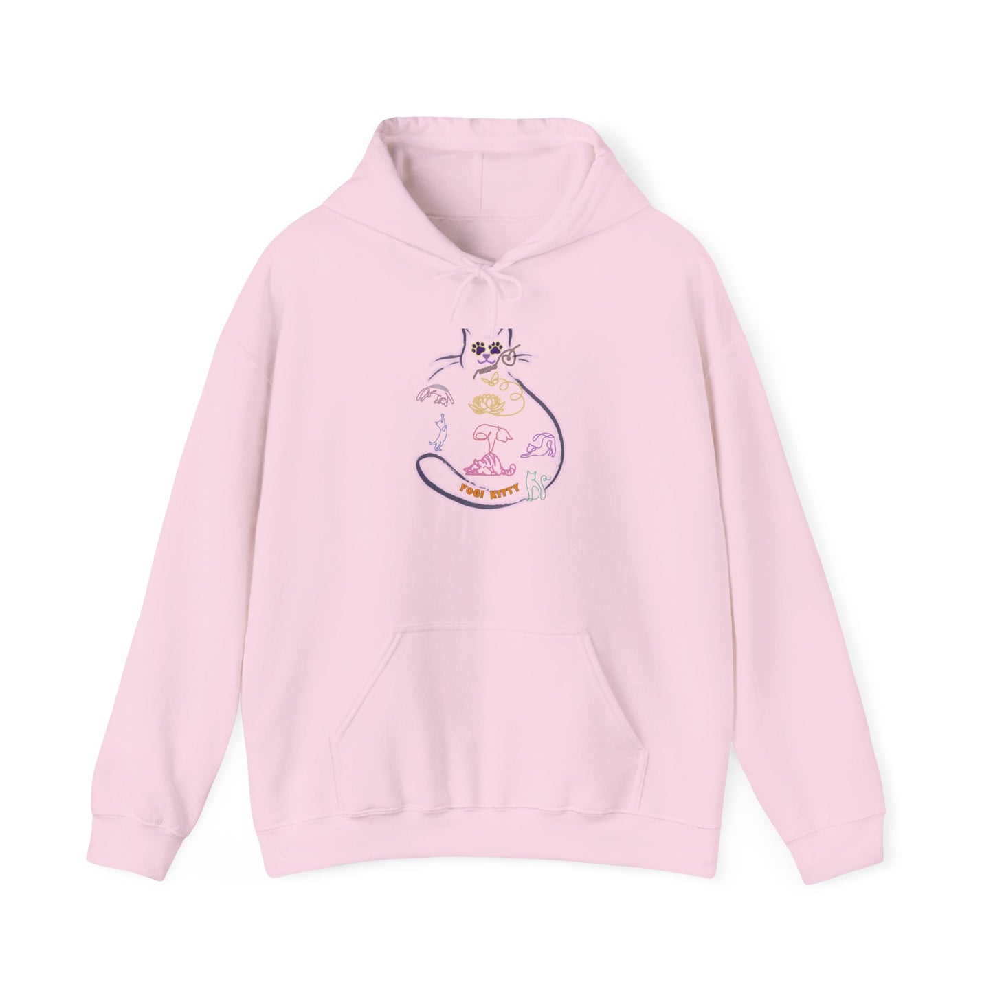 Yogi Kitty V10. Hoodie - Cute Yoga Cat Art