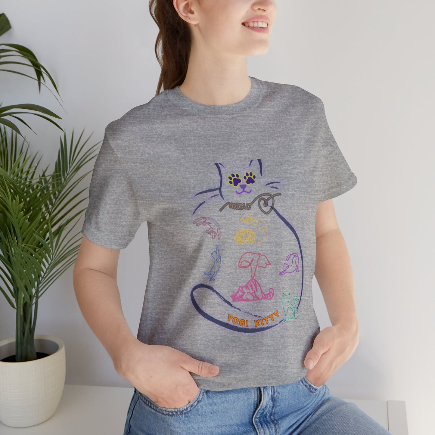 Yogi Kitty V9. Tee - Cute Cat Yoga Shirt