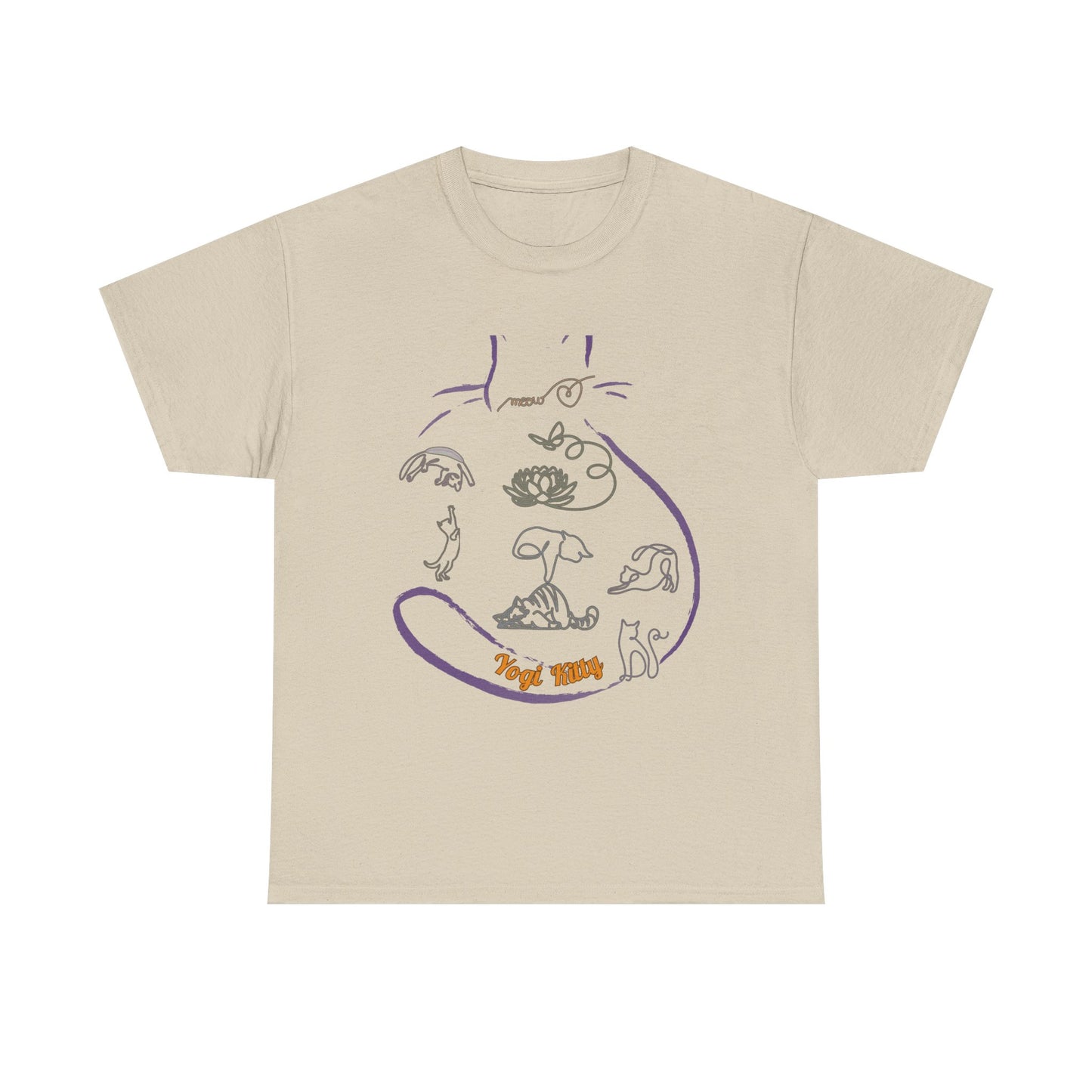 Yogi Kitty V8. Tee - Whimsical Yoga Cat Art