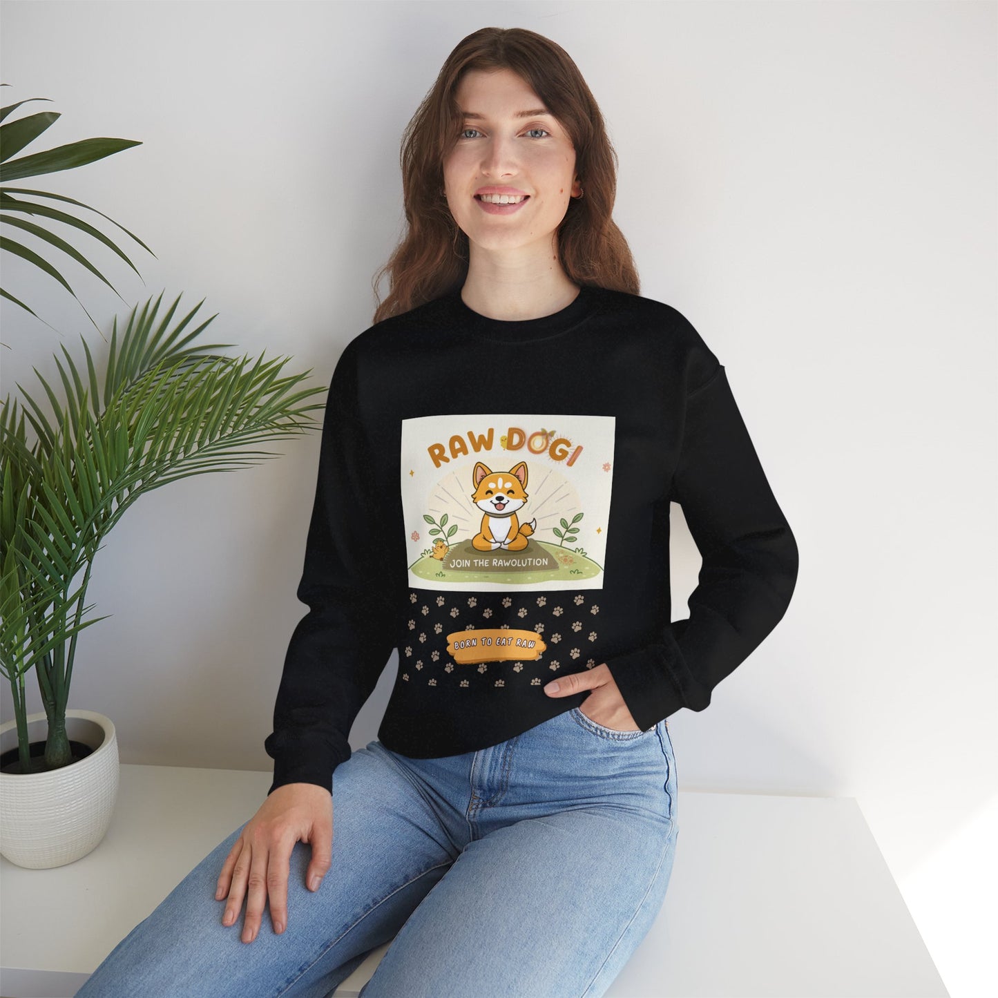 Raw Dogi V1.4.2. Sweatshirt - Playful Vibrant Design