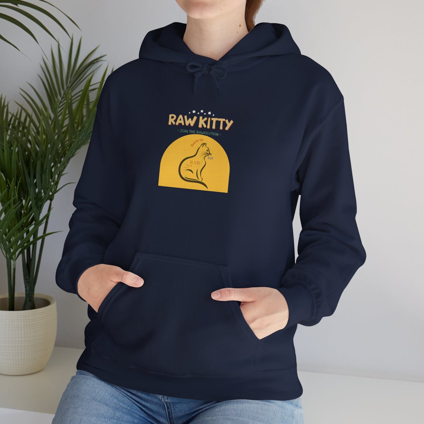 RAW KITTY V2.2 Hoodie - Nature Strength Cat Design