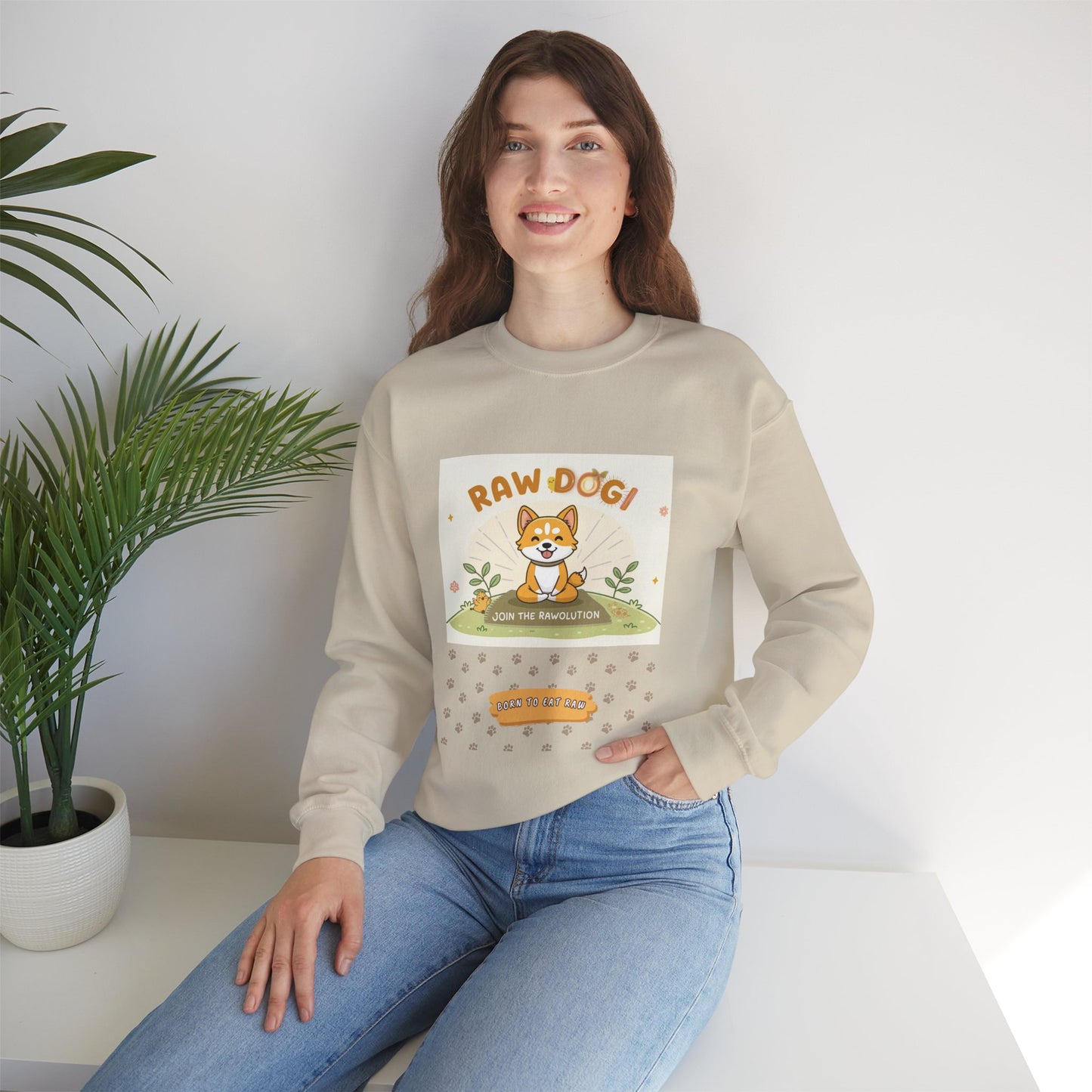 Raw Dogi V1.4.2. Sweatshirt - Playful Vibrant Design