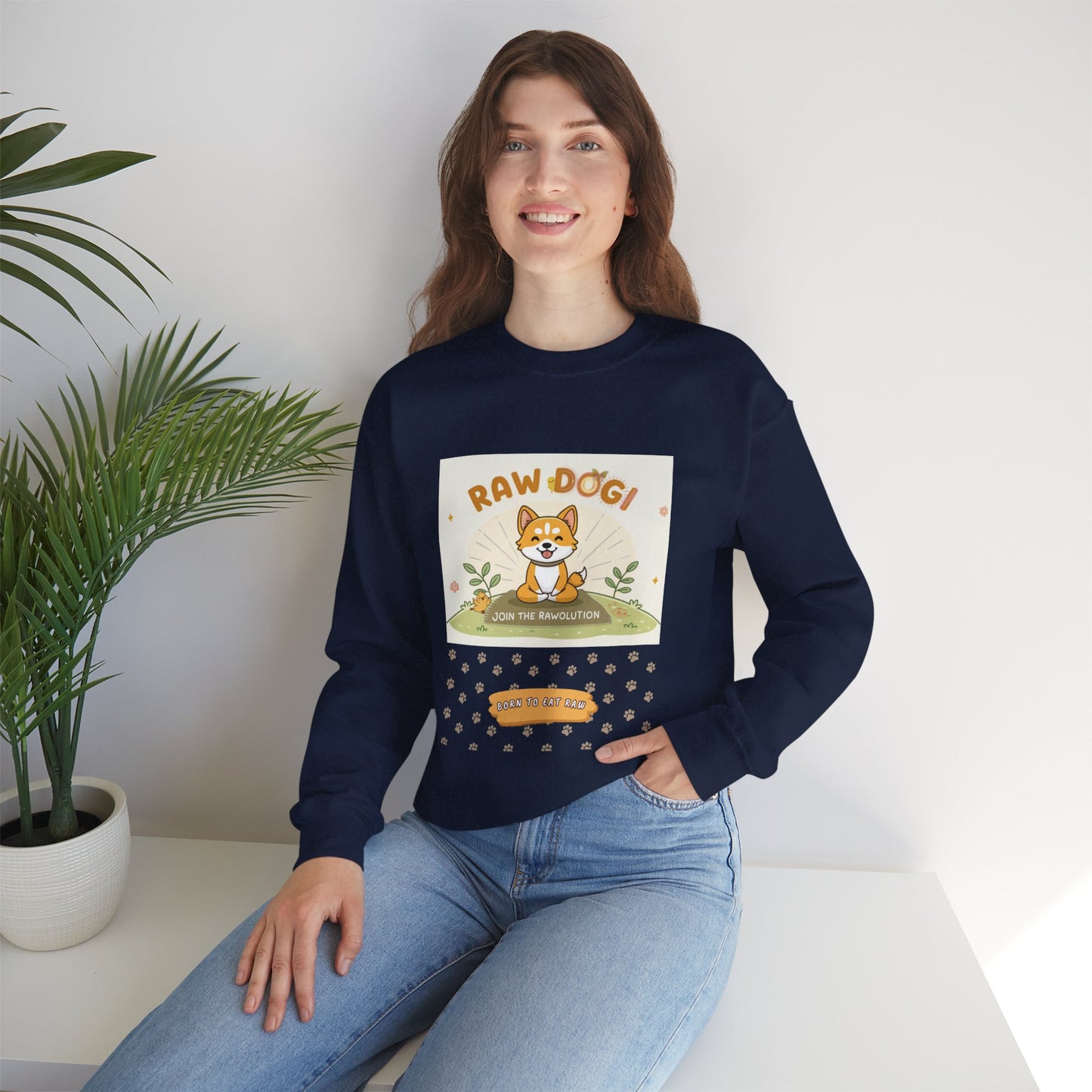 Raw Dogi V1.4.2. Sweatshirt - Playful Vibrant Design