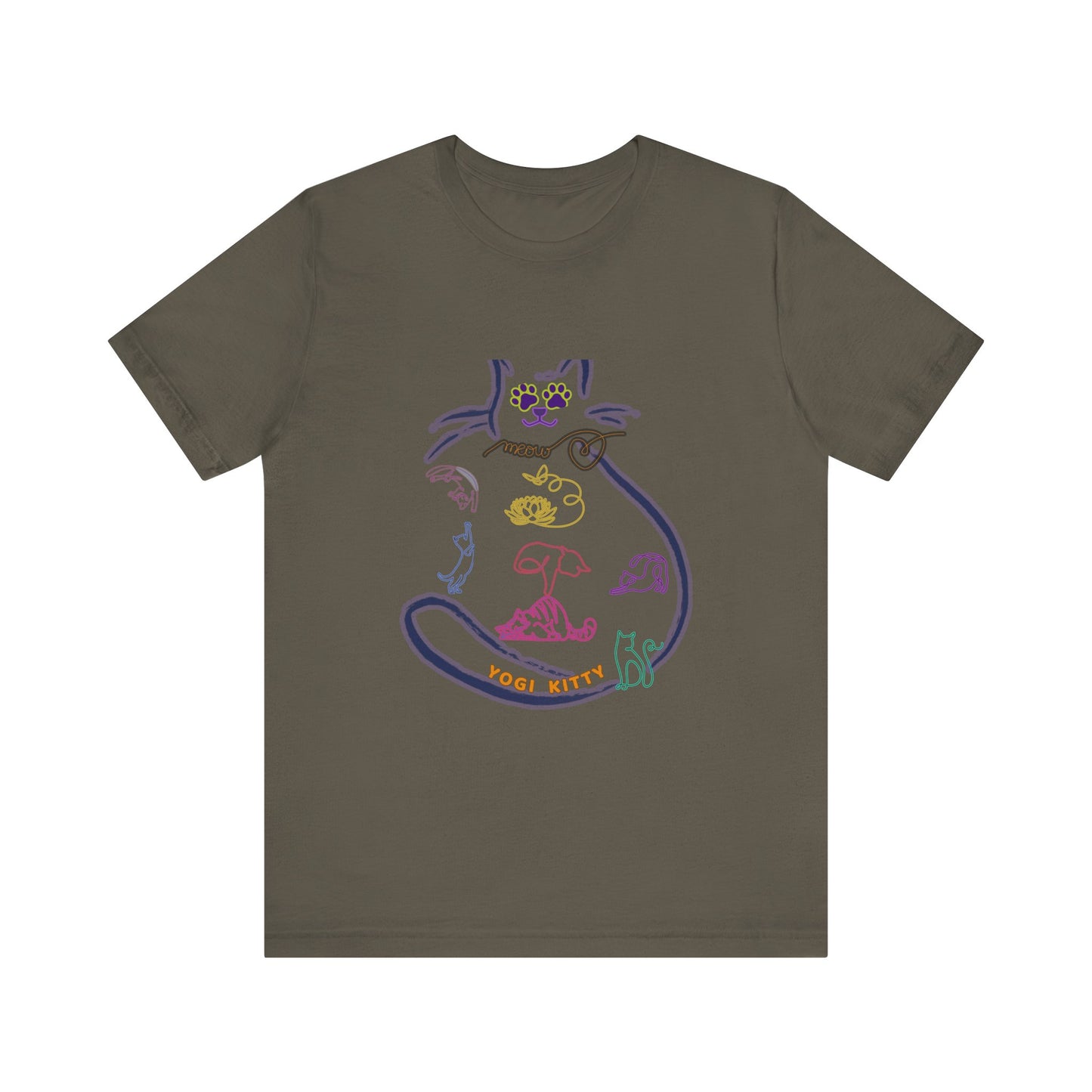 Yogi Kitty V9. Tee - Cute Cat Yoga Shirt