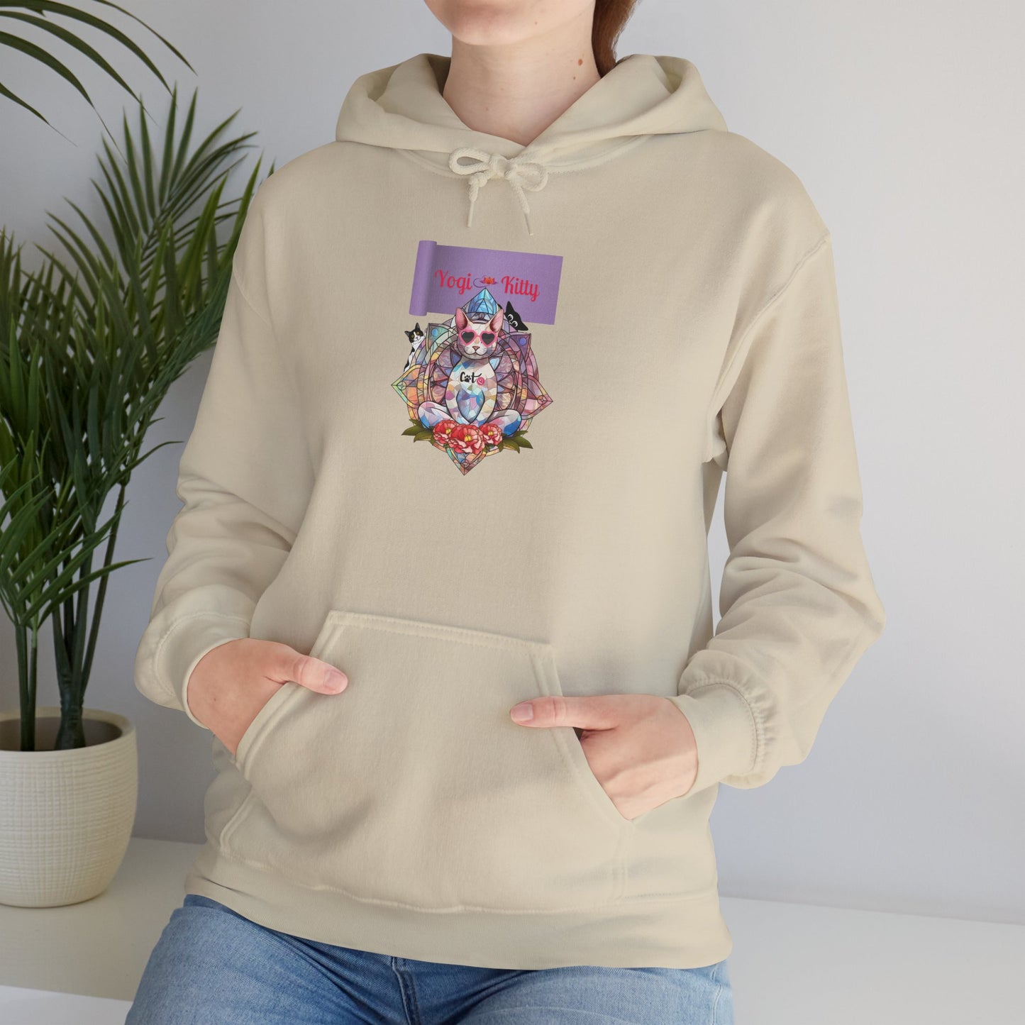 Yogi Kitty V4. Hoodie - Cat Lovers Sweatshirt